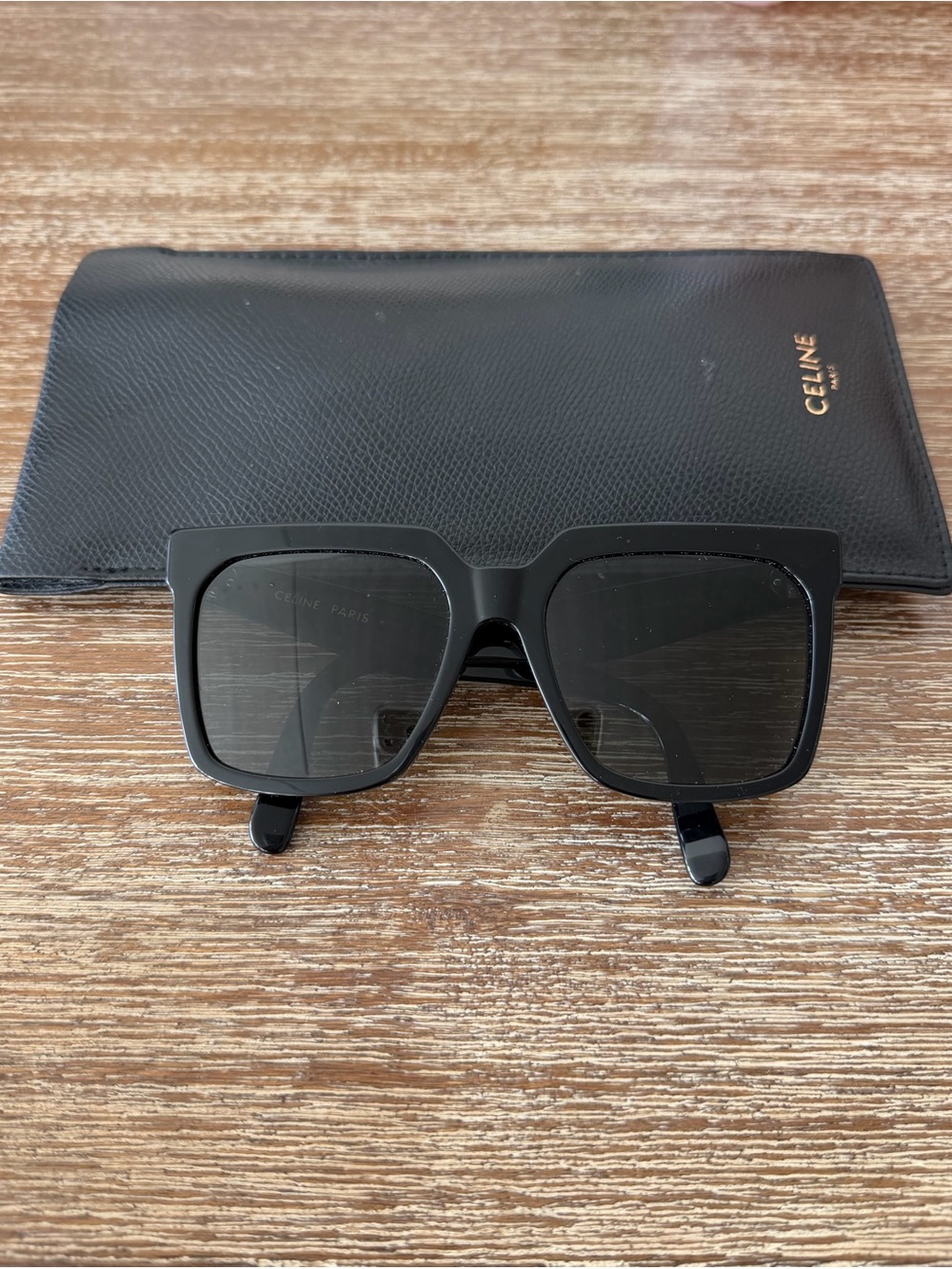 RARE Celine Black Square Oversizee Sunglasses